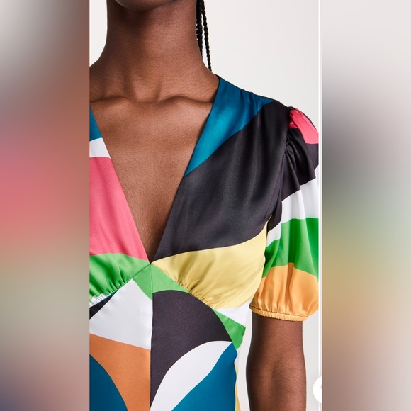 $265 MRSP | STAUD - Mini Milla Dress | Marble Wave | NWT | 00 - Picture 5 of 16